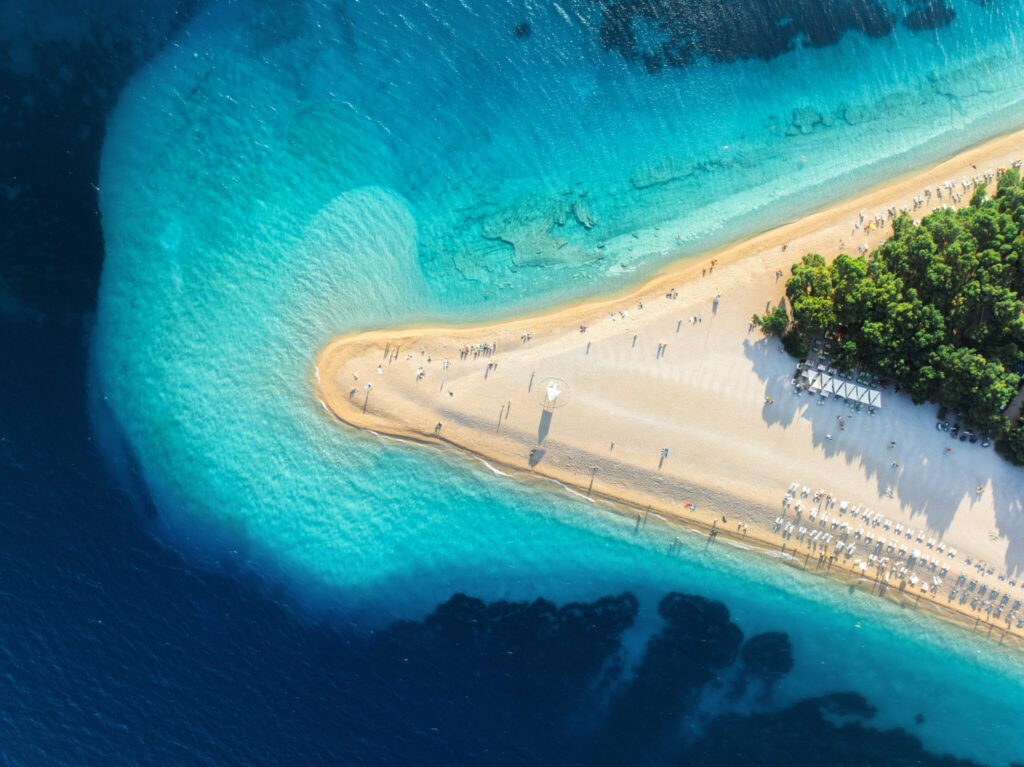 Zlatni Rat beach on Brac island